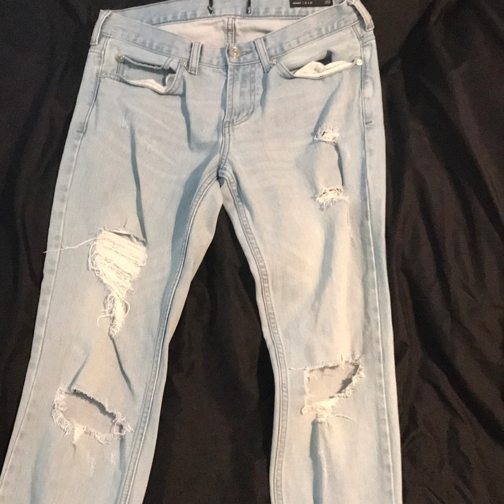Pacsun light blue skinny ripped jeans